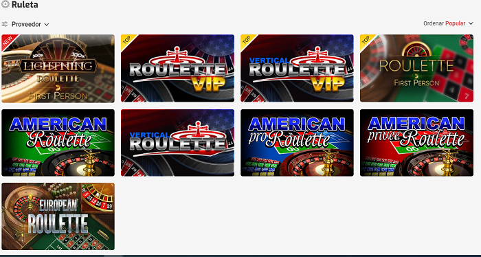 Ruleta online de Zamba