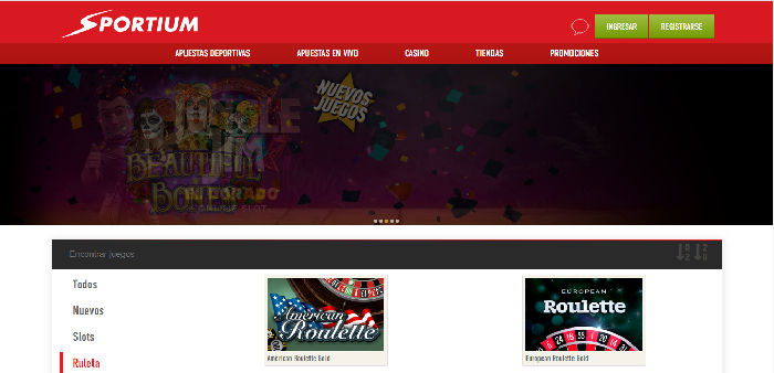 Ruletas online de Sportium