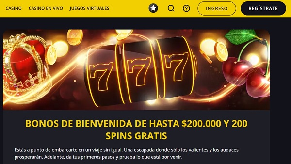 Bono de bienvenida de Megapuesta Casino Colombia