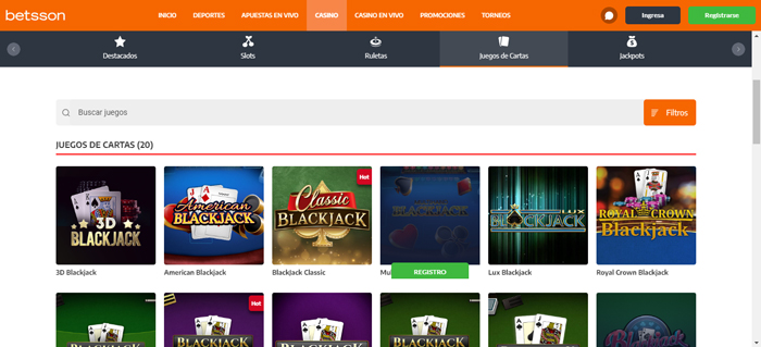Blackjack en Betsson