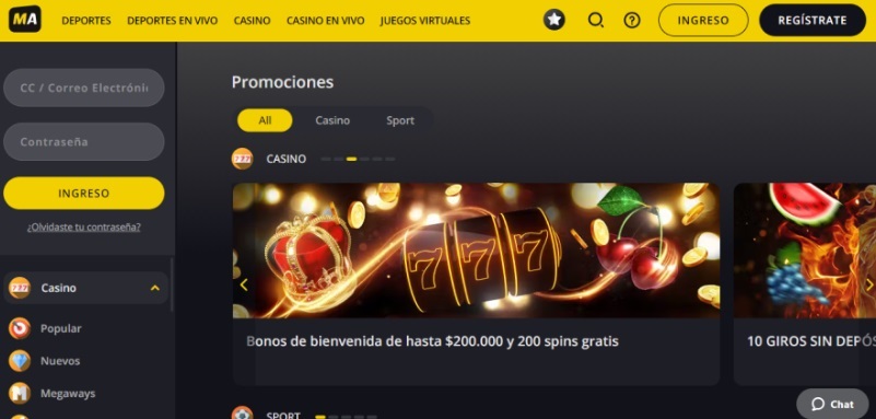 megapuesta casino en vivo