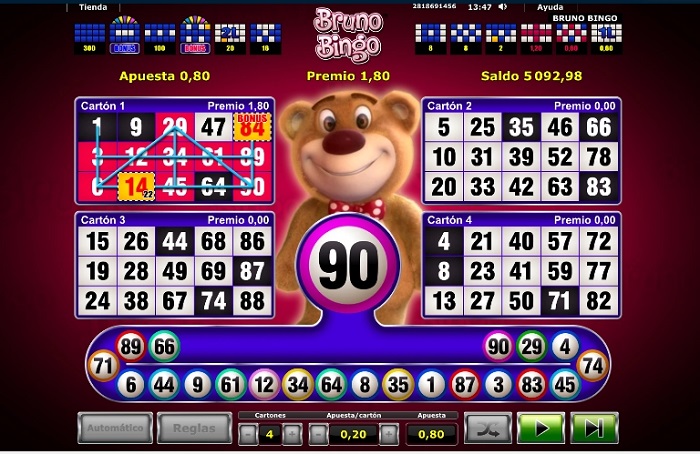 Recompensas de Bruno videobingo