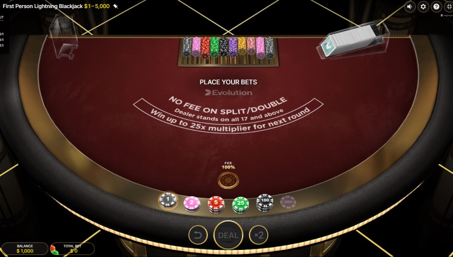 First Person Lightning Blackjack 